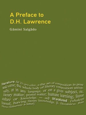cover image of A Preface to Lawrence